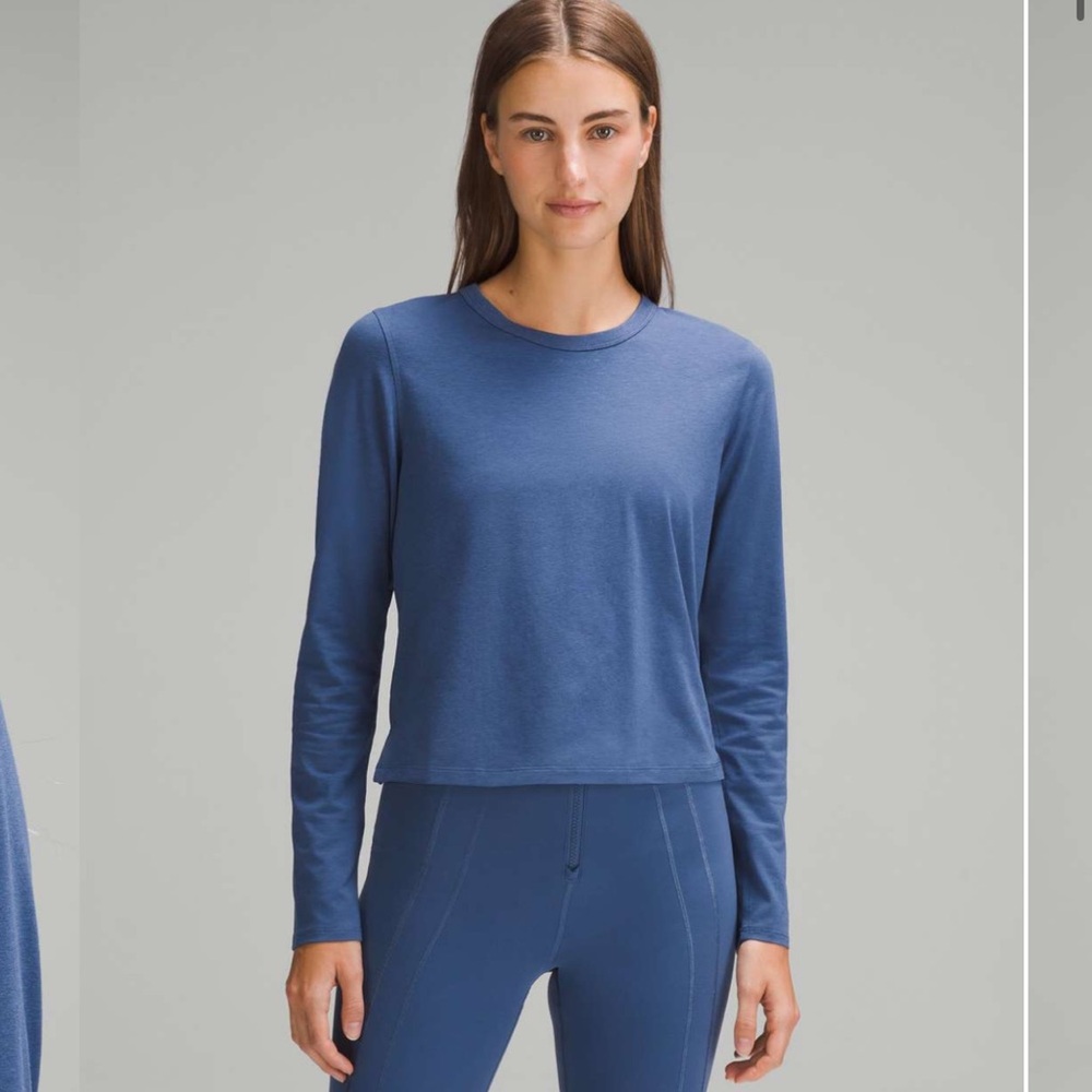 Lululemon ClassicFit Cotton Blend LongSleeve Shirt Pitch Blue Size Medium/Large
